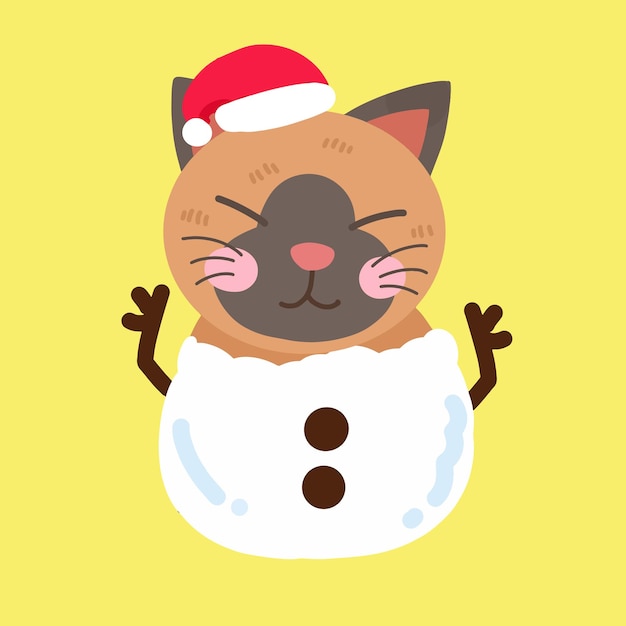 Cute cat for Christmas day