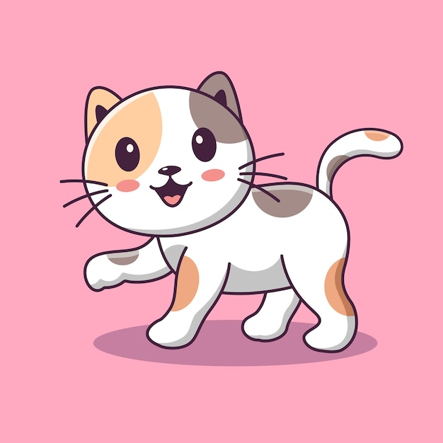 Cute cat clipart Cute cat cartoon presenting Animals Pets Cute cat eating