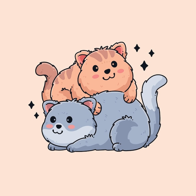 cute cat illustration design