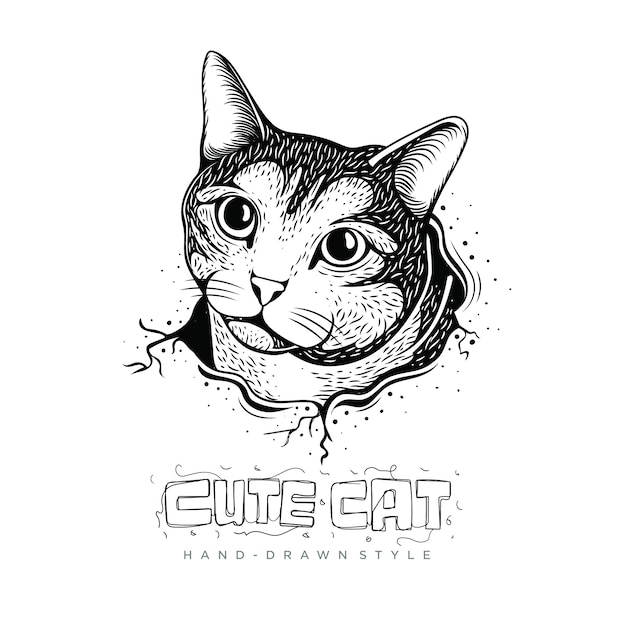 Cute cat illustration