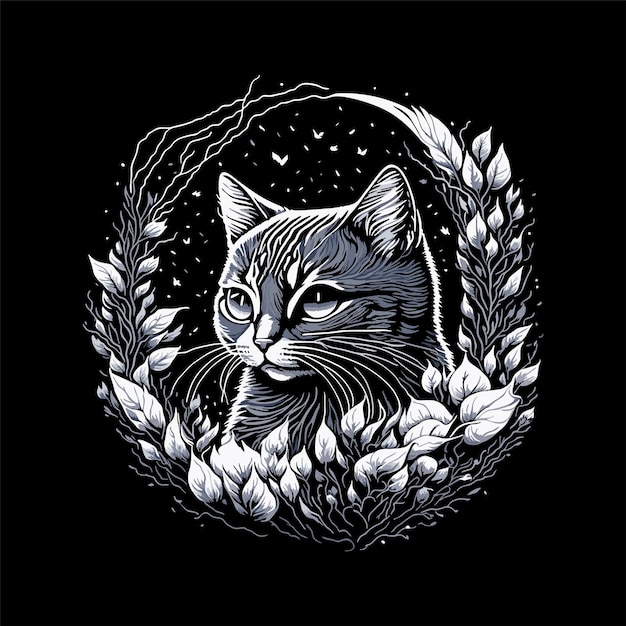 cute cat illustration