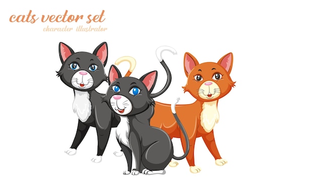 Cute cat mascot vector design eps