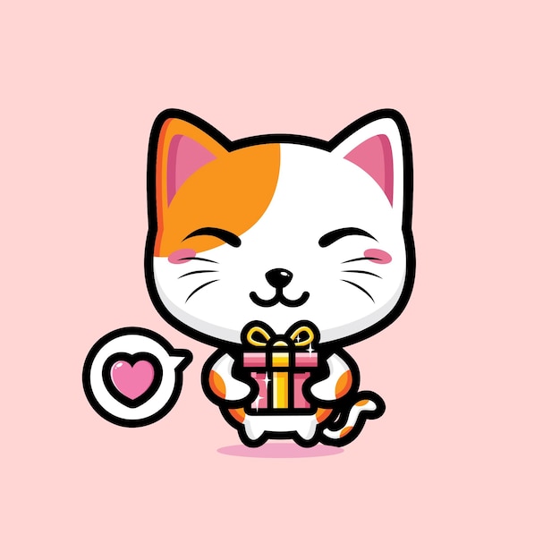 cute cat mascot 