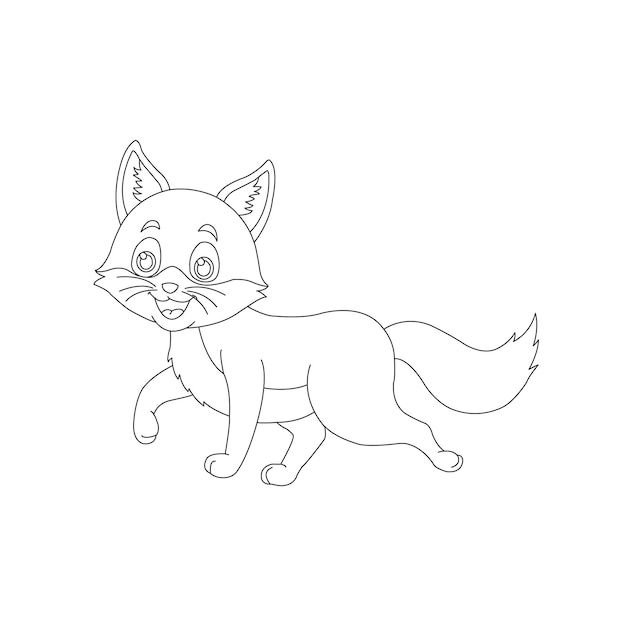 Cute Cat outline Coloring pages for Kids