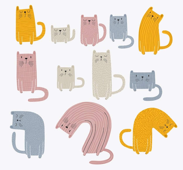 cute cat seamless pattern.