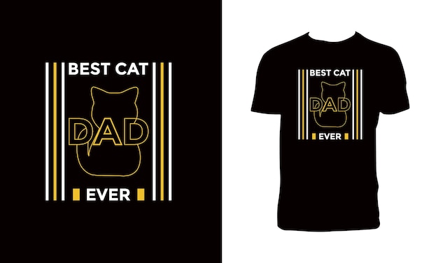 Cute Cat Typography T Shirt Design