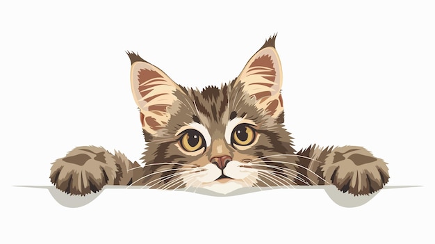 Cute Cat Vector Icon Illustration