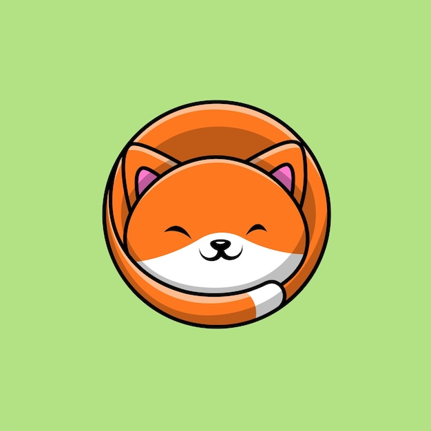 Cute Cat Vector Icon Illustration