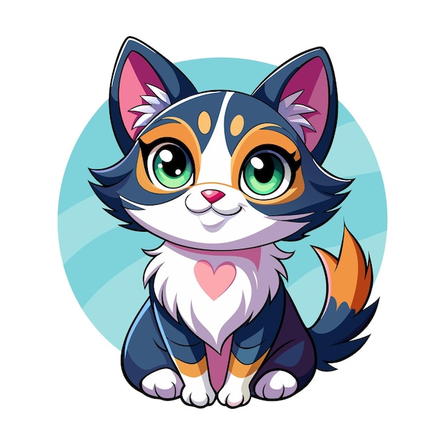 cute cat vector illustration art