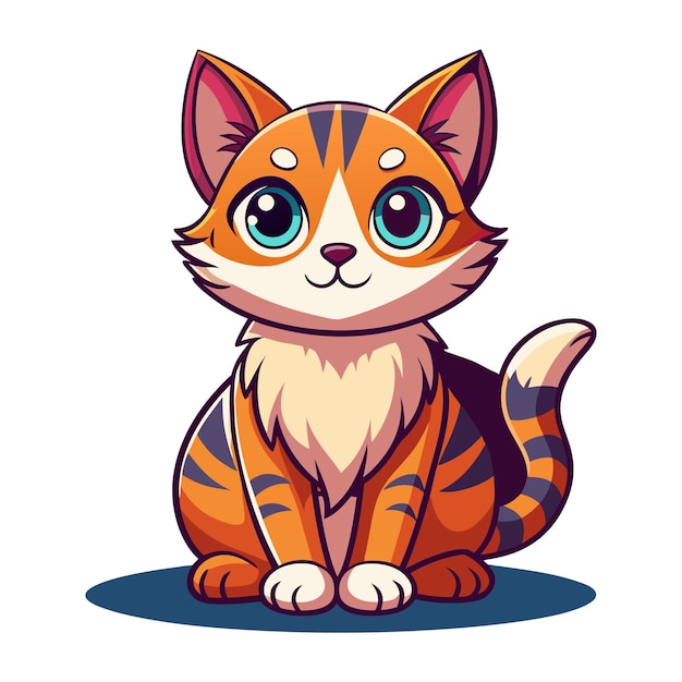 cute cat vector illustration art