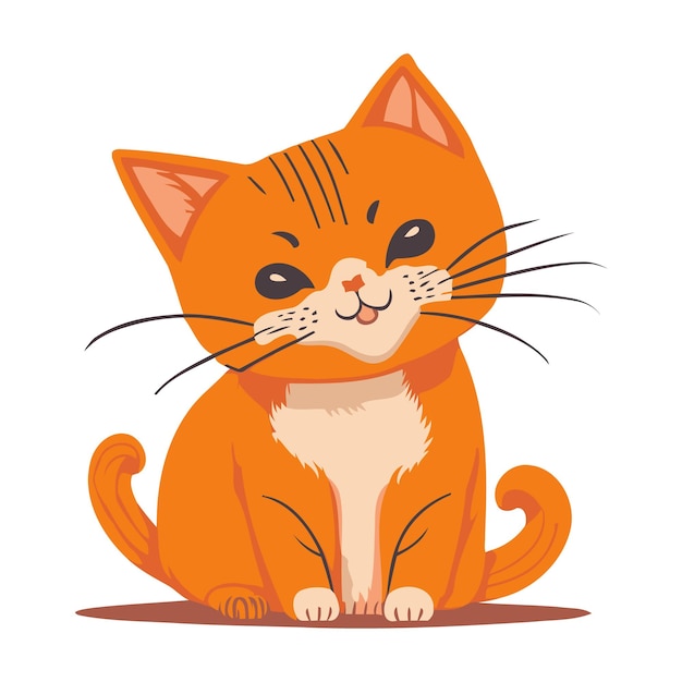 A cute cat vector illustration vintage t shirt design