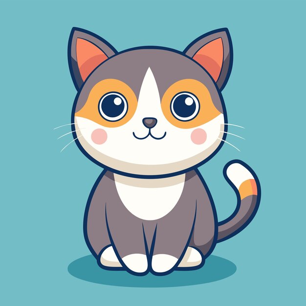 Cute Cat Vector Illustration