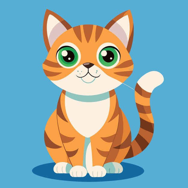 Cute Cat Vector Illustration