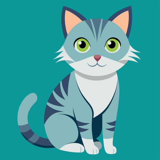 Vector cute cat vector illustration