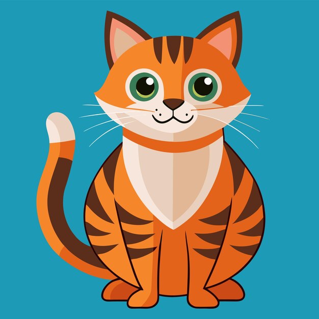 Cute Cat Vector Illustration