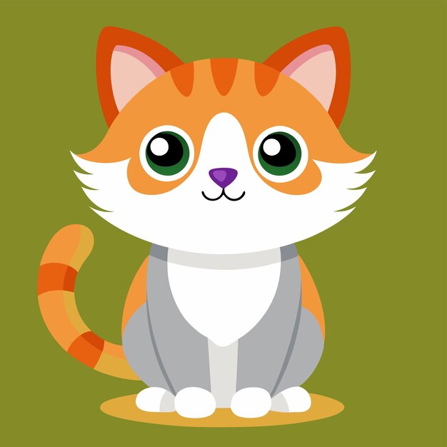 Cute Cat Vector Illustration