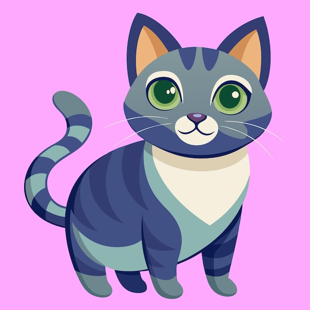 Cute Cat Vector Illustration