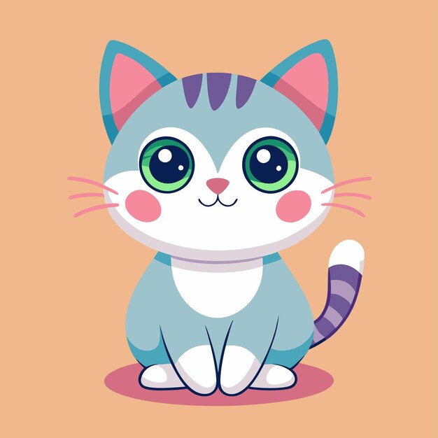 Vector cute cat vector illustration