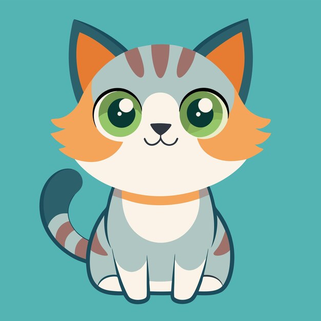 Cute Cat Vector Illustration