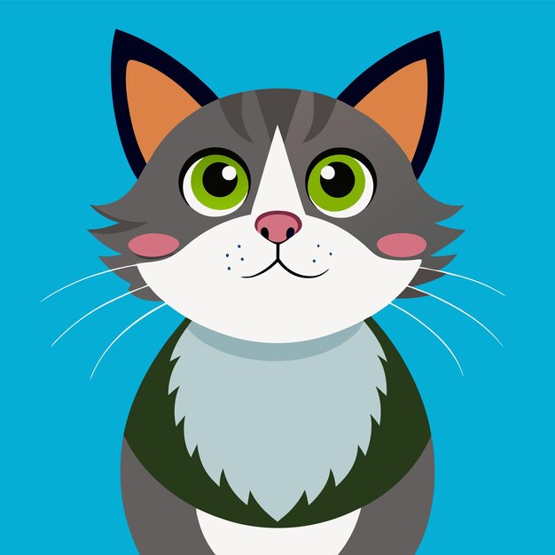 Cute Cat Vector Illustration