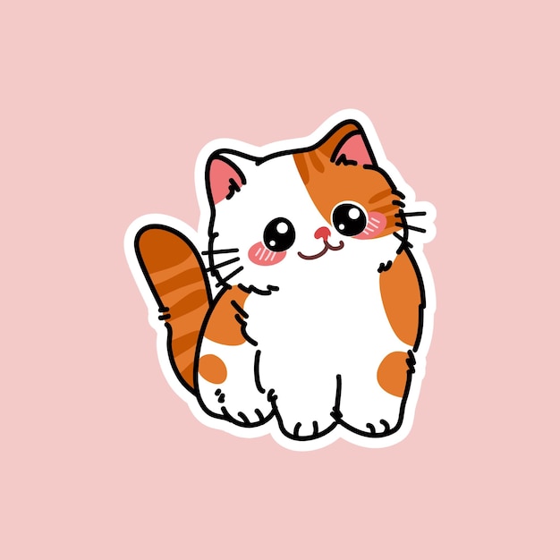 Cute Cat Vector Illustration