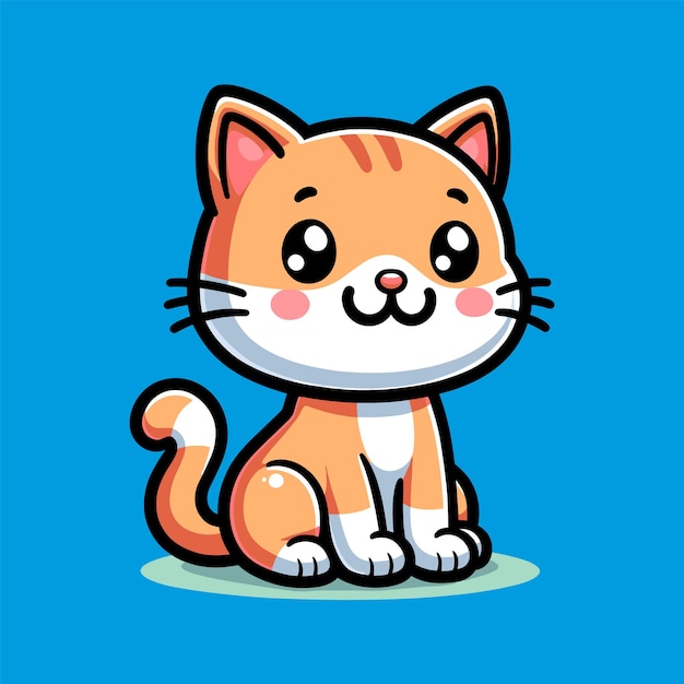 Cute Cat Vector Illustration