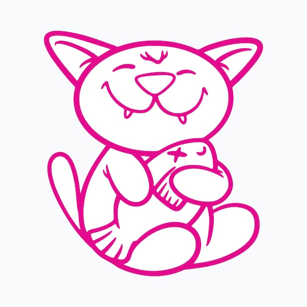 cute cat vector illustration