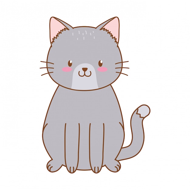 Cute cat woodland character