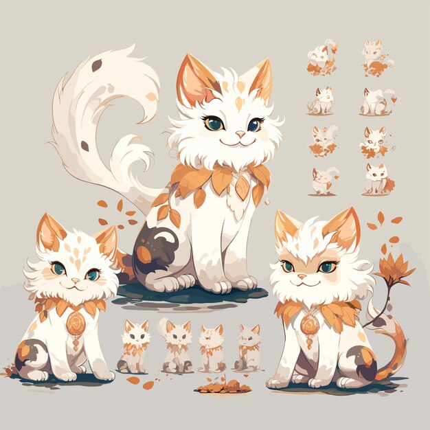 Vector cute cats vector design