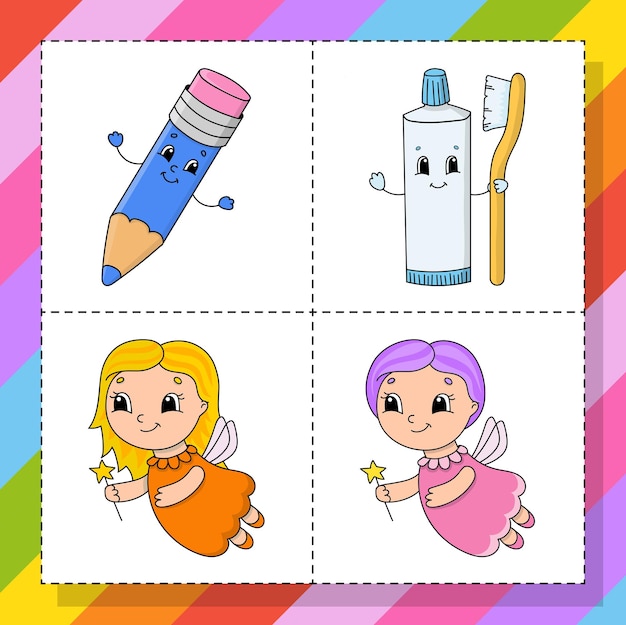 Cute character Design element Template for your design books stickers cards posters clothes Cartoon style