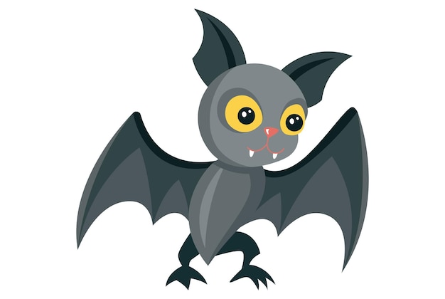 Cute character gray bat