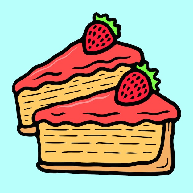 Cute Cheesecake Old School Tattoo Vector