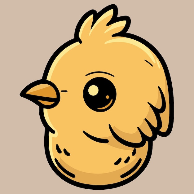 Cute chicken bird animal head hen seen from the side