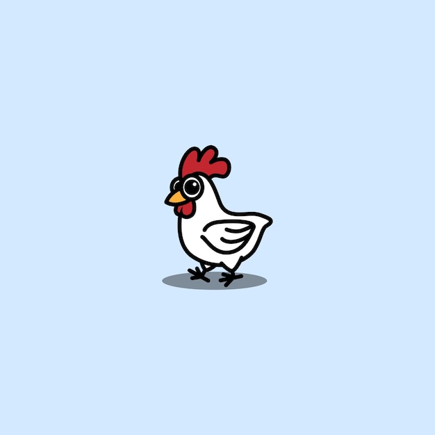 Cute chicken cartoon vector illustration