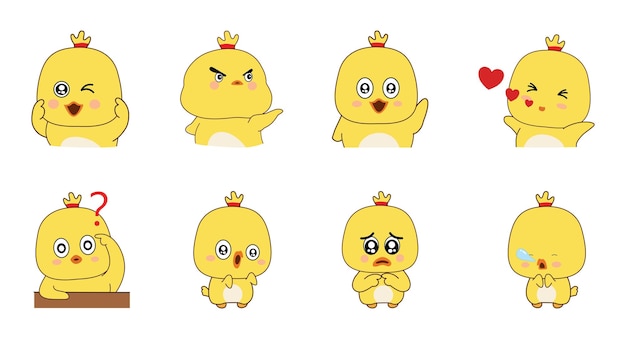 Cute chicken character cartoon illustration