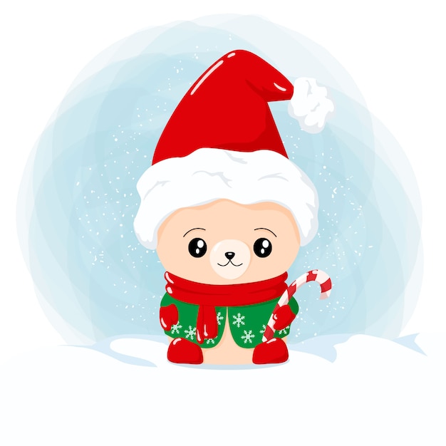 Cute christmas bear