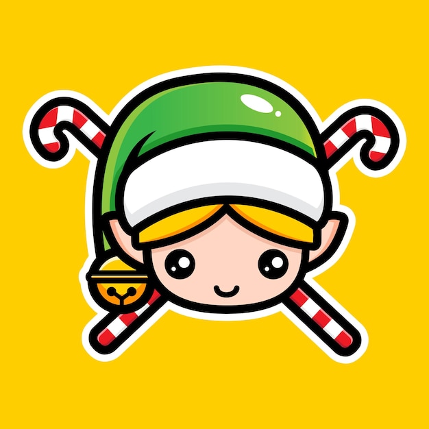 cute christmas elf character design