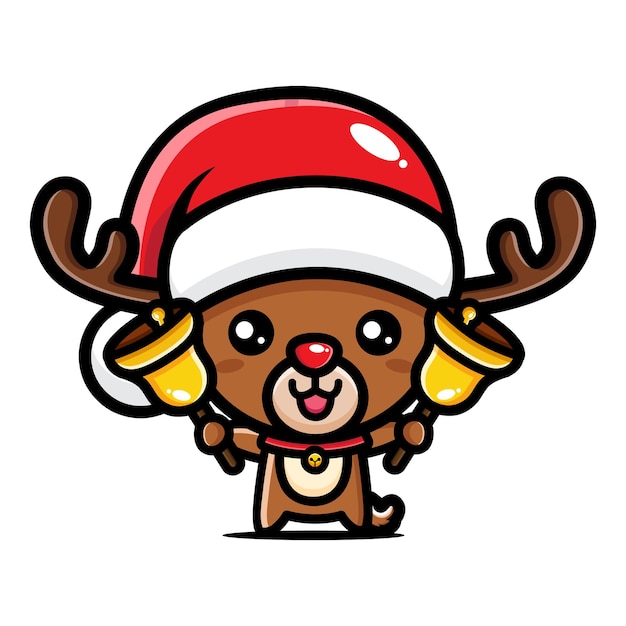 cute christmas reindeer celebrate christmas