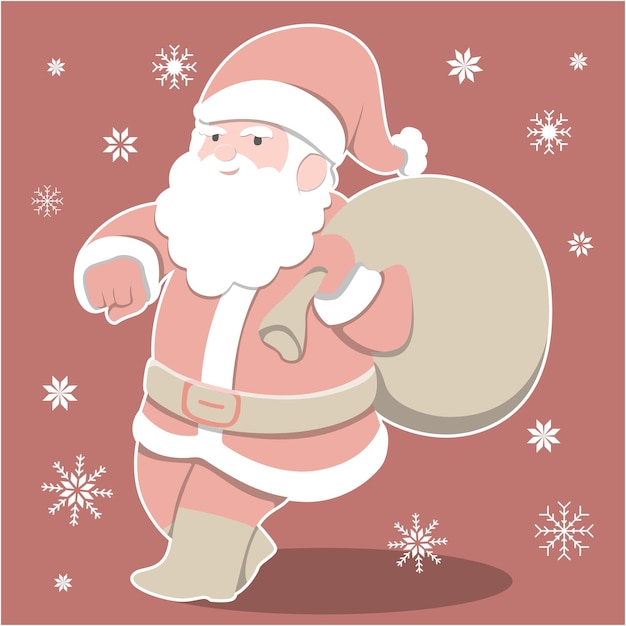 cute christmas santa claus cartoon decoration