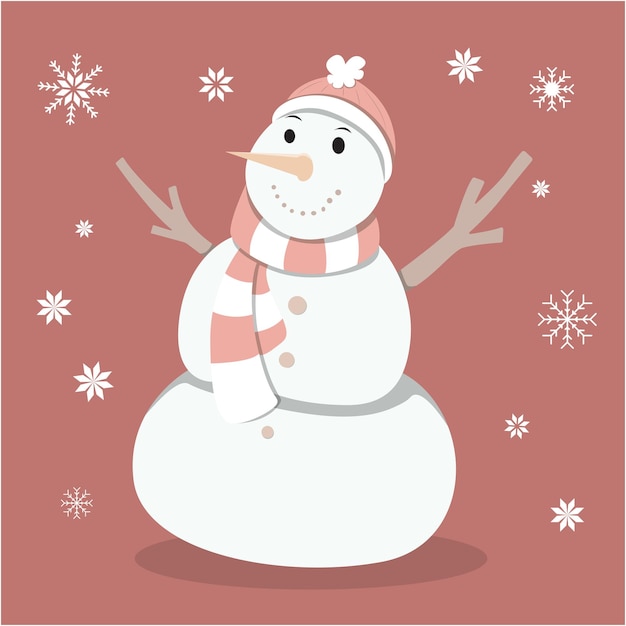 cute christmas snowman cartoon decoration