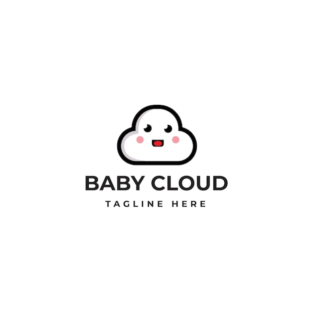 Cute Cloud logo design