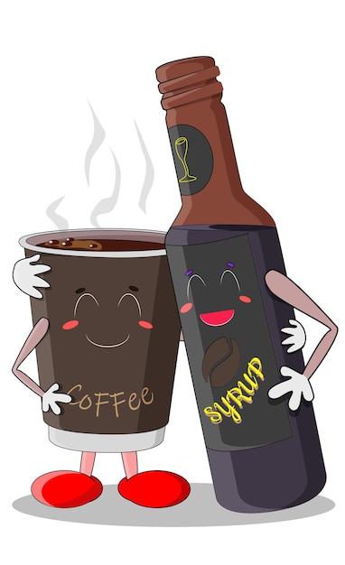 Cute coffee cuddles with his best friend syrup