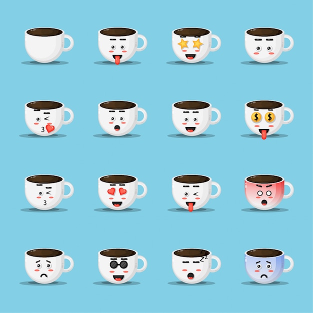 Cute Coffee Cup with Expression