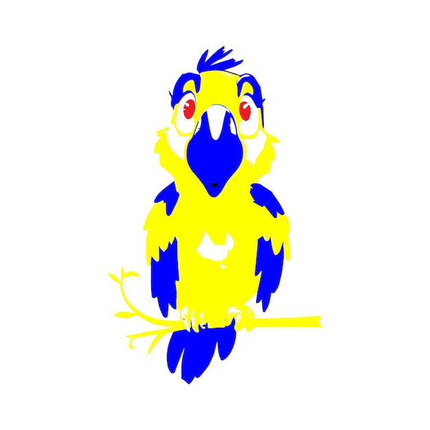 A cute color parrot vector Art Illustration