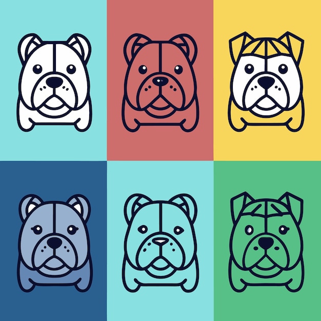 Vector cute colorful dog illustration