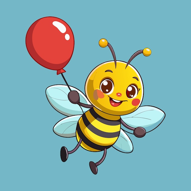 Vector cute colorful honey bees funny activities flat design vector illustration