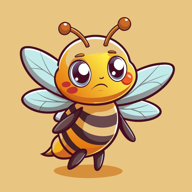 Vector cute colorful honey bees funny activities flat design vector illustration