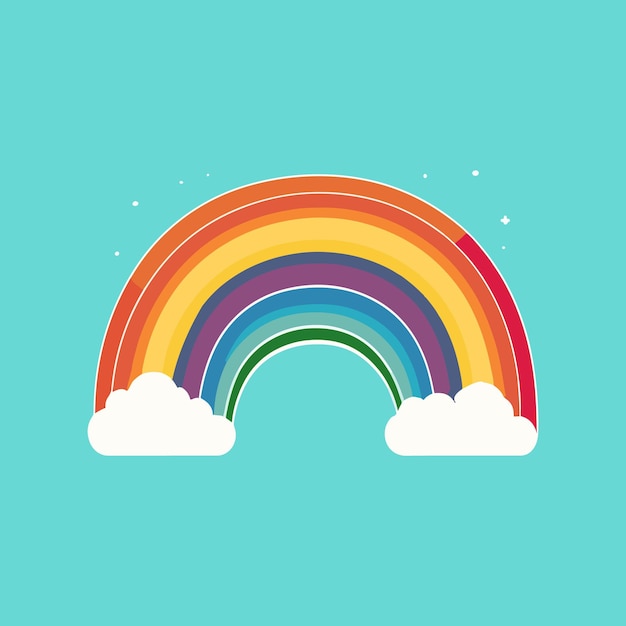 Cute colorful rainbow vector