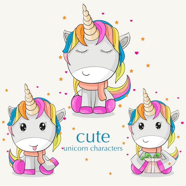 A Cute Colourful Unicorn template