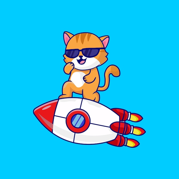 Cute cool cats mascot design